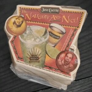 Vtg Lot of 90 Jose Cuervo Margarita Coasters 'Be Naughty and Nice' Holiday 2000s